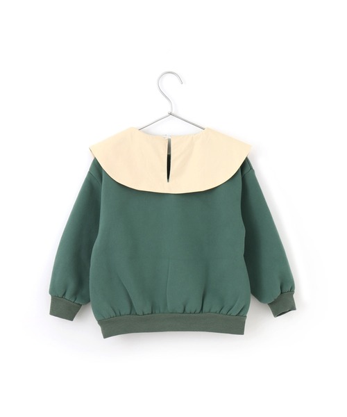 MAKE YOUR DAY（メイクユアデイ）の「ビッグカラー裏起毛プルオーバー■80～140cm（スウェット・キッズ・ブラック/ピンク/グリーン・120/110/130/100/140/90/80）」の11枚目の写真