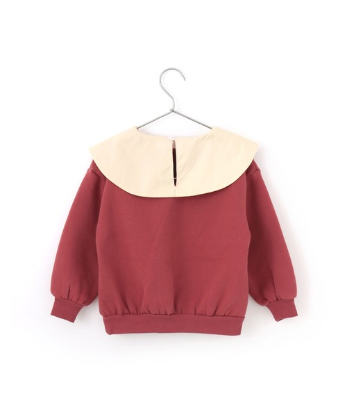 MAKE YOUR DAY（メイクユアデイ）の「ビッグカラー裏起毛プルオーバー■80～140cm（スウェット・キッズ・ブラック/ピンク/グリーン・120/110/130/100/140/90/80）」の12枚目の写真