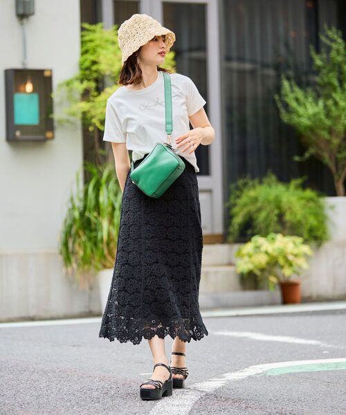 MAJESTIC LEGON(マジェスティックレゴン)の「クロシェロングスカート(スカート・レディース・ブラック/イエロー/アイボリー・MEDIUM)」の15枚目の写真
