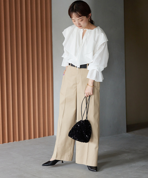 SLOBE IENA（スローブイエナ）の「《追加》SLOBE IENA スパンコール巾着バッグ（クラッチバッグ・レディース・シルバー/ブラック・FREE）」の11枚目の写真