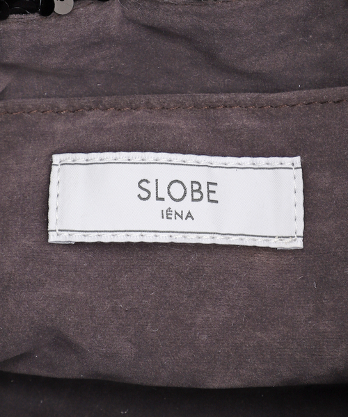 SLOBE IENA（スローブイエナ）の「《追加》SLOBE IENA スパンコール巾着バッグ（クラッチバッグ・レディース・シルバー/ブラック・FREE）」の5枚目の写真
