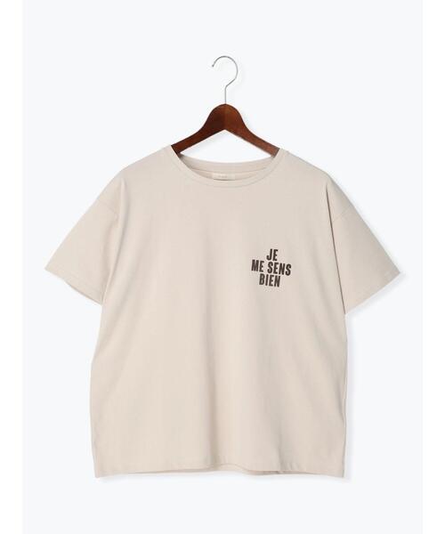 Te chichi（テチチ）の「フロッキーロゴTシャツ（Tシャツ/カットソー・レディース・カーキ/ベージュ/ブラウン・F）」の12枚目の写真