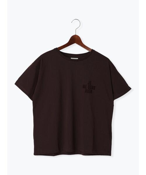 Te chichi（テチチ）の「フロッキーロゴTシャツ（Tシャツ/カットソー・レディース・カーキ/ベージュ/ブラウン・F）」の13枚目の写真