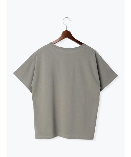 Te chichi（テチチ）の「フロッキーロゴTシャツ（Tシャツ/カットソー・レディース・カーキ/ベージュ/ブラウン・F）」の15枚目の写真