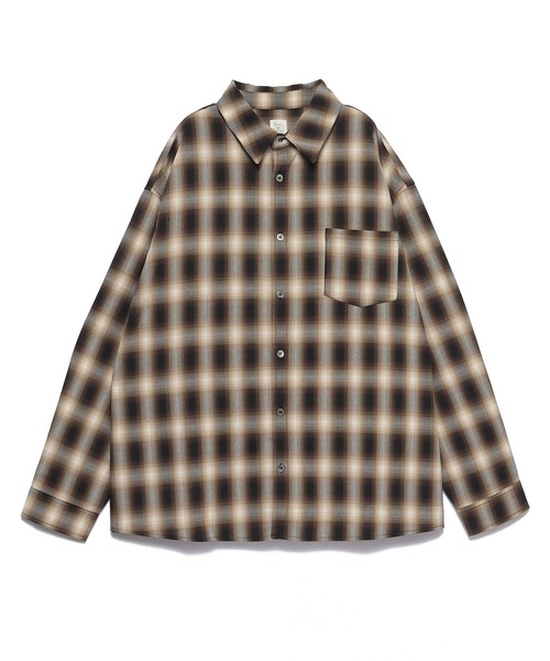 JUGLANS(ユグランス)の「Revo. オンブレチェックロングスリーブシャツ(シャツ/ブラウス・メンズ・ブラック/ブラウン/ベージュ・L/M)」の13枚目の写真