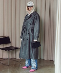 PRANK PROJECT | ヴィーガンレザートレンチコート / Synthetic Leather Trench Coat(トレンチコート)
