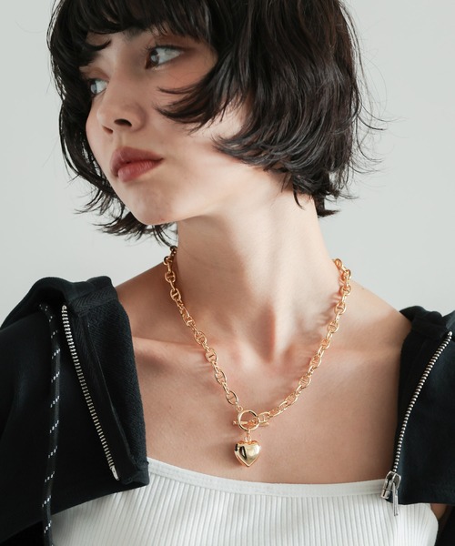 PAGEBOY（ページボーイ）の「ハートマンテルネックレス（ネックレス・レディース・ゴールド/シルバー・FREE）」の7枚目の写真