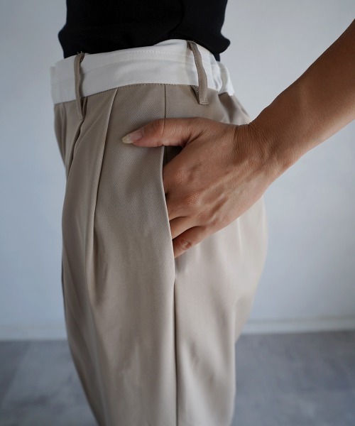 ウエストデザインタックパンツ（チノパンツ）｜Rashik（ラシク