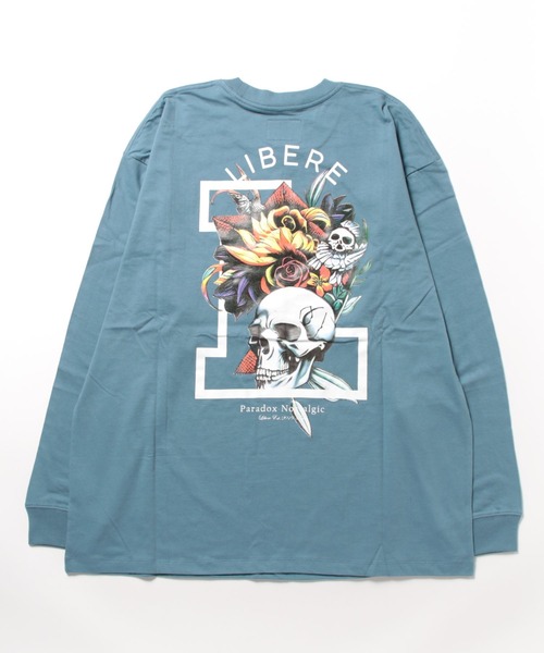 LIBERE（リベーレ）の「LIBERE リベーレ / FLOWER LONG SLEEVE TEE バックプリントビッグシルエットロンT / 235203-235204-235205（Tシャツ/カットソー・メンズ・アイボリー/ブラック/ブルー・SMALL/MEDIUM/LARGE）」の14枚目の写真