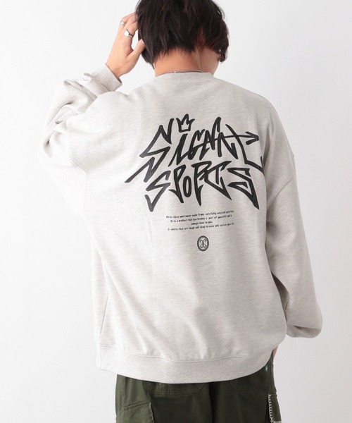 SIGNAL SPORTS(シグナルスポーツ)の「【SIGNAL SPORTS】タギンググラフィック/クルーネック裏毛スウェット(スウェット・メンズ・ブラック/ホワイト/グレー・SMALL/MEDIUM/LARGE)」の13枚目の写真