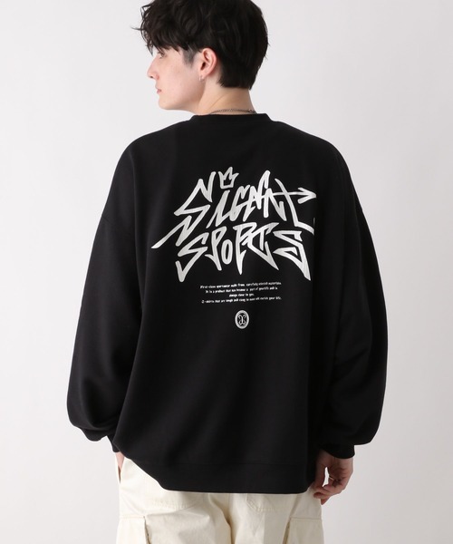 SIGNAL SPORTS(シグナルスポーツ)の「【SIGNAL SPORTS】タギンググラフィック/クルーネック裏毛スウェット(スウェット・メンズ・ブラック/ホワイト/グレー・SMALL/MEDIUM/LARGE)」の19枚目の写真
