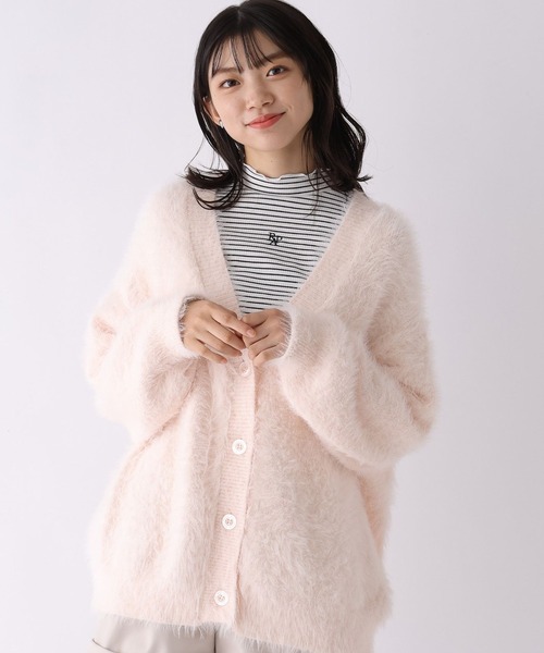 repipi armario(レピピ アルマリオ)の「シャギールーズカーディガン(カーディガン/ボレロ・キッズ・ピンク/アイボリー/グレー/グレー系その他/イエロー・LARGE/SMALL/MEDIUM)」の5枚目の写真