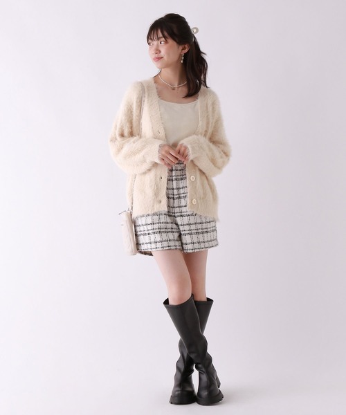 repipi armario(レピピ アルマリオ)の「シャギールーズカーディガン(カーディガン/ボレロ・キッズ・ピンク/アイボリー/グレー/グレー系その他/イエロー・LARGE/SMALL/MEDIUM)」の9枚目の写真