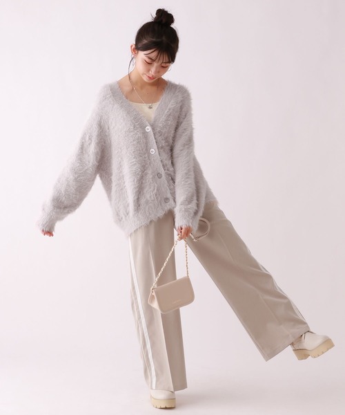 repipi armario(レピピ アルマリオ)の「シャギールーズカーディガン(カーディガン/ボレロ・キッズ・ピンク/アイボリー/グレー/グレー系その他/イエロー・LARGE/SMALL/MEDIUM)」の22枚目の写真