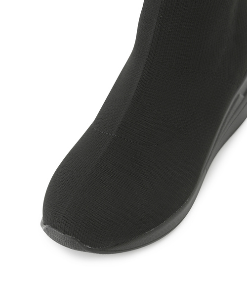 ROPE' PICNIC(ロペピクニック)の「ウェッジソールスニーカーブーツ(ブラック×ブラック)(ブーツ・レディース・ブラック・L/S/M)」の5枚目の写真