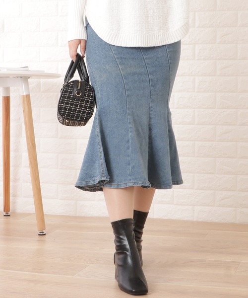 マチャット　デニムスカート STANDARD WARDROBE LASTIC 【ストレッチデニム】 タイトスカート