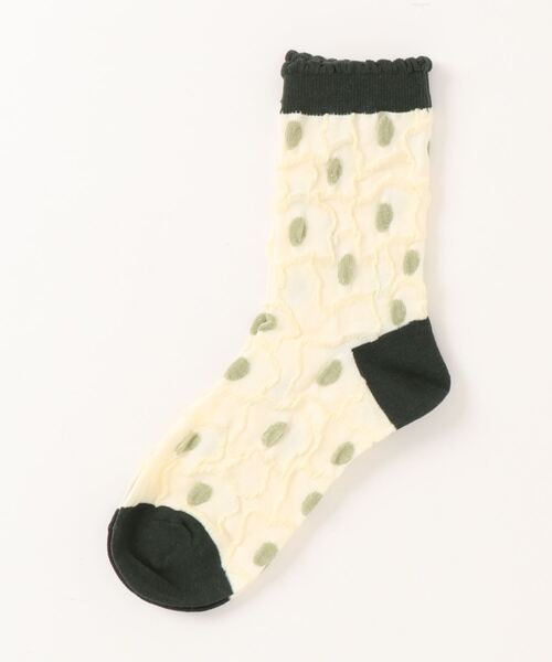aimoha（アイモハ）の「ボタニカル柄靴下（ソックス/靴下・レディース・ベージュ/ダークグリーン/ライトグリーン/グリーン/オフホワイト・FREE）」の16枚目の写真