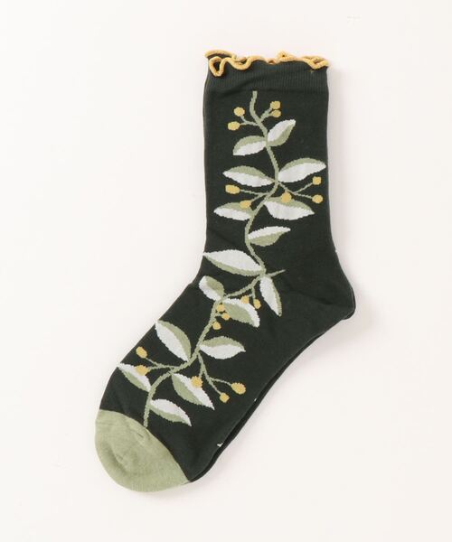 aimoha（アイモハ）の「ボタニカル柄靴下（ソックス/靴下・レディース・ベージュ/ダークグリーン/ライトグリーン/グリーン/オフホワイト・FREE）」の18枚目の写真