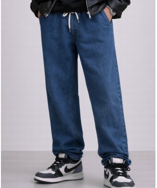 Sakka(サッカ)の「デニムイージーワイドパンツ(デニムパンツ・メンズ・ライトブルー/ブラック/ブルー・LARGE/MEDIUM/XX-LARGE/X-LARGE/SMALL)」の1枚目の写真