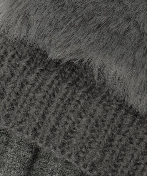 ikka（イッカ）の「３ＷＡＹファー＆ニットグローブ（手袋・レディース・ブラック/ダークグレー/ブラウン/ベージュ・FREE）」の10枚目の写真