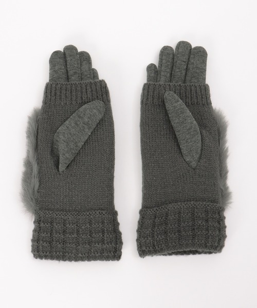 ikka（イッカ）の「３ＷＡＹファー＆ニットグローブ（手袋・レディース・ブラック/ダークグレー/ブラウン/ベージュ・FREE）」の21枚目の写真
