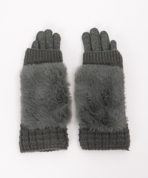 ikka（イッカ）の「３ＷＡＹファー＆ニットグローブ（手袋・レディース・ブラック/ダークグレー/ブラウン/ベージュ・FREE）」の22枚目の写真