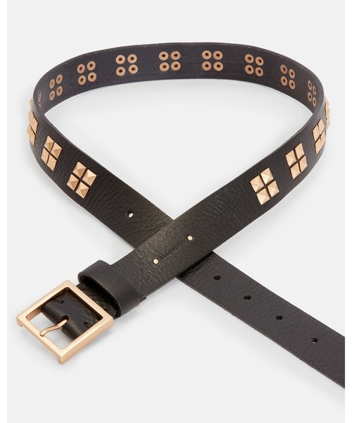 ALLSAINTS(オールセインツ)の「ALEXIA STUDDED LEATHER BELT | ALEXIA スタッズ レザー ベルト(ベルト・レディース・ブラック系その他・XS)」の3枚目の写真