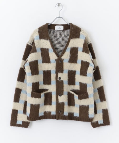 URBAN RESEARCH Sonny Label（アーバンリサーチサニーレーベル）の「モヘアタッチVネックカーディガン（カーディガン/ボレロ・メンズ・オフホワイト/イエロー系その他/グレー/グリーン系その他/ブラウン系その他・MEDIUM/LARGE）」の7枚目の写真