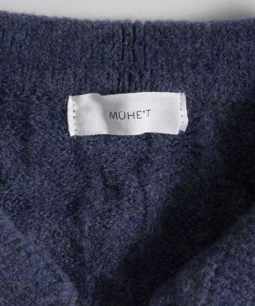 MUHET（ミュエータ）の「スキッパーポロニット（ニット/セーター・レディース・ネイビー/イエロー/チャコールグレー・MEDIUM/X-LARGE）」の13枚目の写真