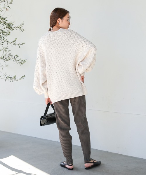 Bab（バブ）の「リブニットジョガーパンツ（その他パンツ・レディース・ブラック/チャコールグレー/ブラウン/アイボリー・S/M）」の17枚目の写真