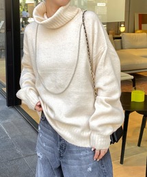 【WEB限定】 ハイネックワイドプルオーバー
