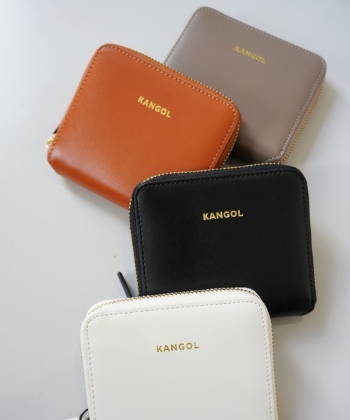 セール】【KANGOL/カンゴール】 型押し 二つ折り ジップ