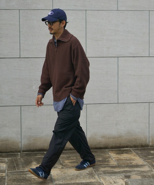 CIAOPANIC TYPY(チャオパニックティピー)の「【ユニセックス】ハーフジップ畔編みニットプルオーバー(ニット/セーター・メンズ・ブラック/ブラウン/オフホワイト・MEDIUM/LARGE)」の12枚目の写真