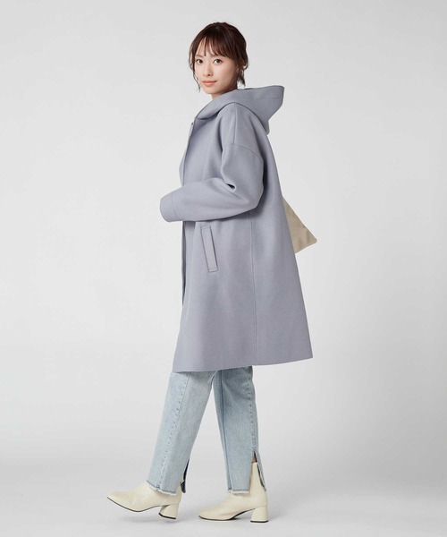 HONEYSUCKLE ROSE（ハニーサックルローズ）の「【HONEYSUCKLE ROSE】裏リブフードコート（その他アウター・レディース・グレー/ブルー・M/L）」の11枚目の写真