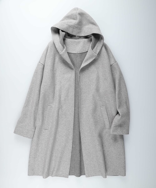 HONEYSUCKLE ROSE（ハニーサックルローズ）の「【HONEYSUCKLE ROSE】裏リブフードコート（その他アウター・レディース・グレー/ブルー・M/L）」の13枚目の写真