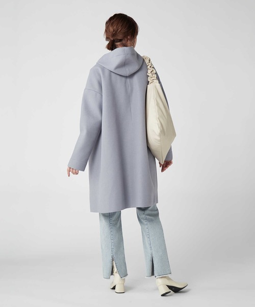 HONEYSUCKLE ROSE（ハニーサックルローズ）の「【HONEYSUCKLE ROSE】裏リブフードコート（その他アウター・レディース・グレー/ブルー・M/L）」の12枚目の写真