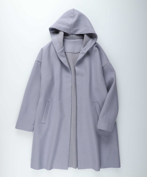 HONEYSUCKLE ROSE（ハニーサックルローズ）の「【HONEYSUCKLE ROSE】裏リブフードコート（その他アウター・レディース・グレー/ブルー・M/L）」の14枚目の写真