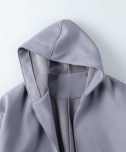HONEYSUCKLE ROSE（ハニーサックルローズ）の「【HONEYSUCKLE ROSE】裏リブフードコート（その他アウター・レディース・グレー/ブルー・M/L）」の16枚目の写真