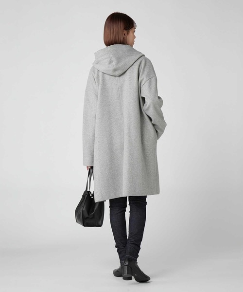 HONEYSUCKLE ROSE（ハニーサックルローズ）の「【HONEYSUCKLE ROSE】裏リブフードコート（その他アウター・レディース・グレー/ブルー・M/L）」の8枚目の写真