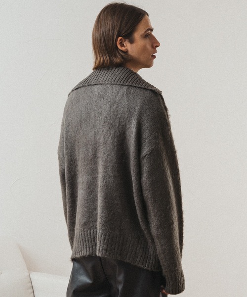 selle glant(セレグランテ)の「MOHAIR LIKE HALF ZIP KNIT/モヘアライクハーフジップニット(ニット/セーター・メンズ・ブルー/チャコールグレー・LARGE/MEDIUM)」の18枚目の写真