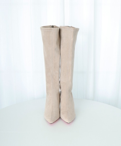 Miniministore(ミニミニストア)の「ニーハイブーツ レディース ロング丈 靴(ブーツ・レディース・ベージュ/ブラック・25.0cm/22.5cm/24.0cm/23.5cm/23.0cm/24.5cm)」の3枚目の写真