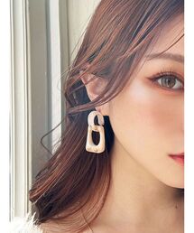 マーブルパンプピアス