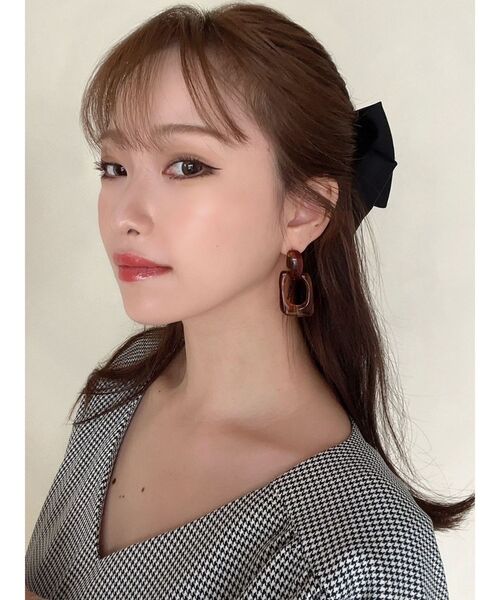 RESEXXY（リゼクシー）の「マーブルパンプピアス（ピアス（両耳用）・レディース・ブラウン/ベージュ・FREE）」の4枚目の写真