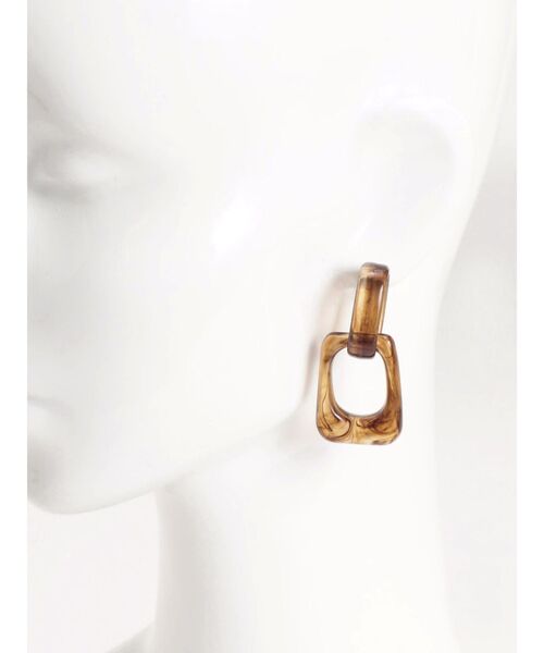 RESEXXY（リゼクシー）の「マーブルパンプピアス（ピアス（両耳用）・レディース・ブラウン/ベージュ・FREE）」の7枚目の写真