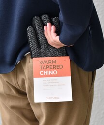 SHIPS any: 裏起毛 ウォーム ストレッチ テーパード チノ パンツ 25AW◇