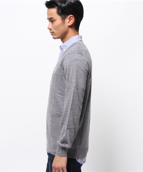 BEAMS LIGHTS Men's（ビームスライツ メンズ）の「BEAMS LIGHTS with MIC*ITAYA / 別注 刺繍カーディガン（カーディガン/ボレロ・メンズ・ネイビー/グレー・LARGE/SMALL/X-LARGE/MEDIUM）」の14枚目の写真