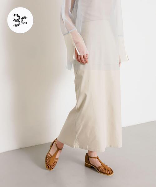 SENSE OF PLACE by URBAN RESEARCH（センスオブプレイスバイアーバンリサーチ）の「ストレッチサスツキハイウエストスカート（スカート・レディース・ブラック/ライトベージュ/モカ/イエロー・MEDIUM/SMALL/X-SMALL/LARGE/TALL）」の4枚目の写真