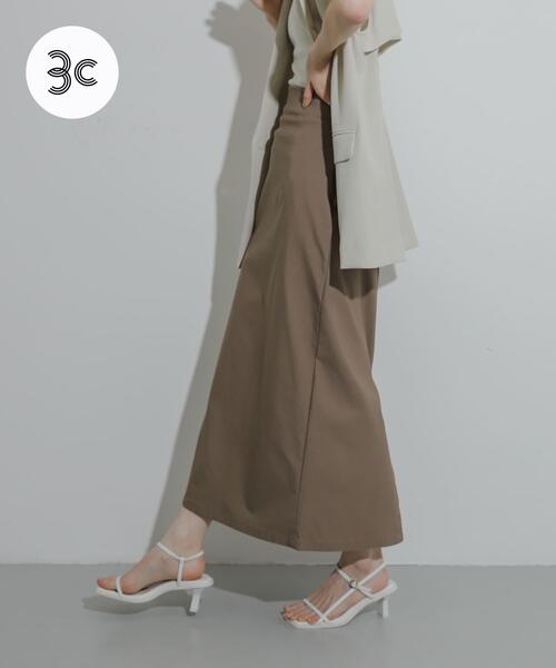 SENSE OF PLACE by URBAN RESEARCH（センスオブプレイスバイアーバンリサーチ）の「ストレッチサスツキハイウエストスカート（スカート・レディース・ブラック/ライトベージュ/モカ/イエロー・MEDIUM/SMALL/X-SMALL/LARGE/TALL）」の3枚目の写真