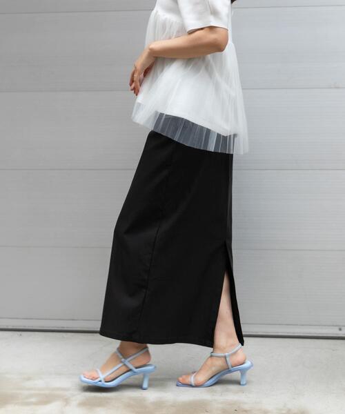 SENSE OF PLACE by URBAN RESEARCH（センスオブプレイスバイアーバンリサーチ）の「ストレッチサスツキハイウエストスカート（スカート・レディース・ブラック/ライトベージュ/モカ/イエロー・MEDIUM/SMALL/X-SMALL/LARGE/TALL）」の13枚目の写真