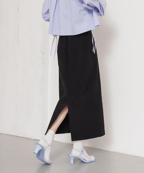 SENSE OF PLACE by URBAN RESEARCH（センスオブプレイスバイアーバンリサーチ）の「ストレッチサスツキハイウエストスカート（スカート・レディース・ブラック/ライトベージュ/モカ/イエロー・MEDIUM/SMALL/X-SMALL/LARGE/TALL）」の19枚目の写真